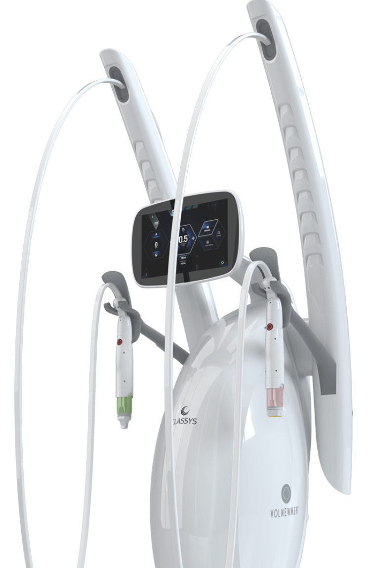 EVERESSE is an advanced monopolar radiofrequency (RF) device by Classys, designed to deliver deep skin tightening with superior comfort and safety. Known globally as Volnewmer, this next-generation system uses continuous water-cooling and real-time contact detection to provide uniform, controlled thermal energy to both the upper and lower dermis, stimulating collagen without damaging the skin’s surface.